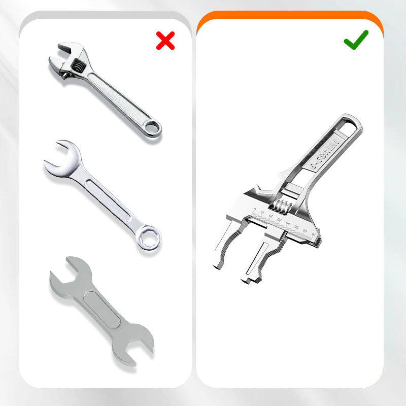 💥Reversible sink wrench with 6-68mm jaw opening