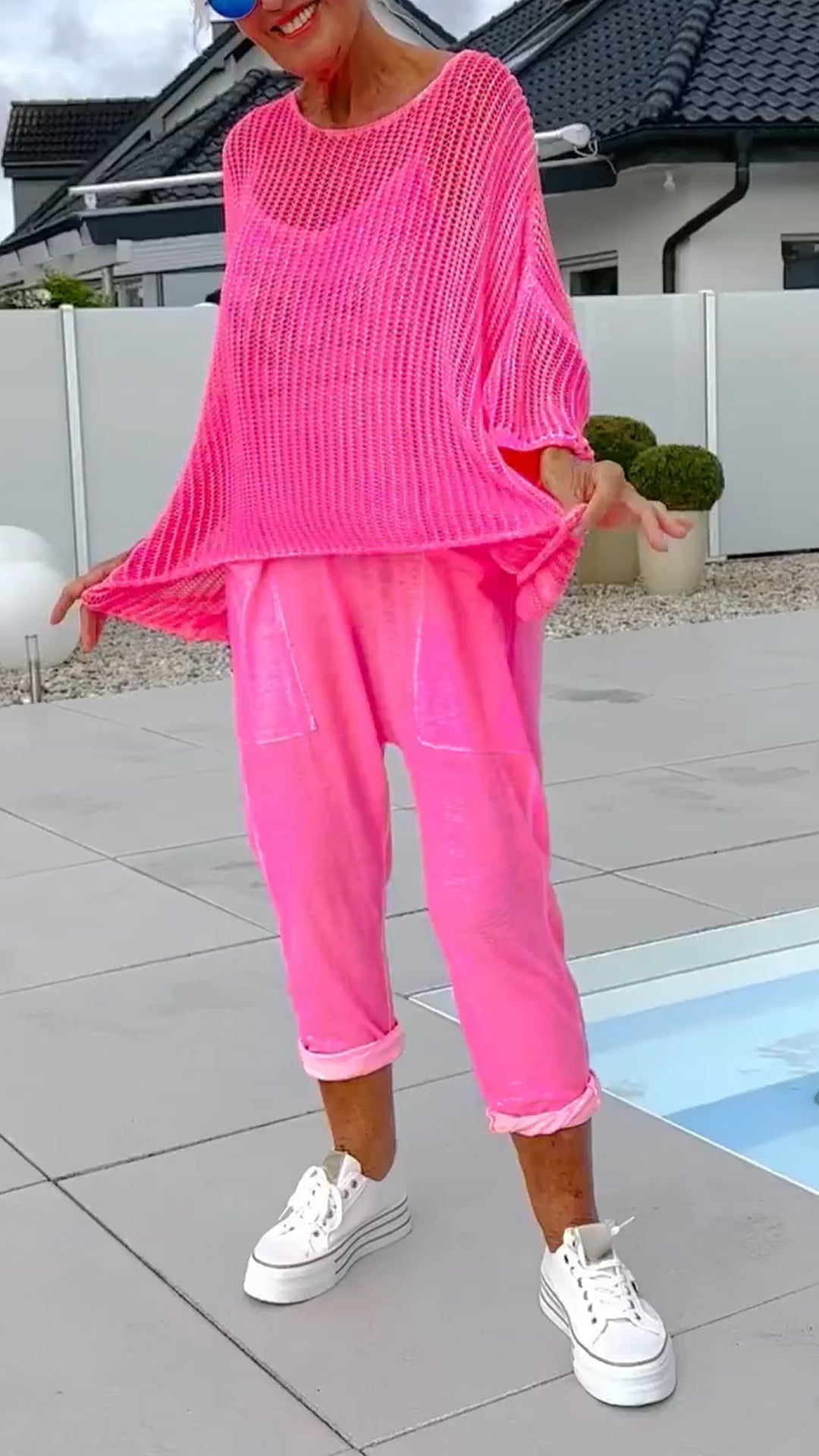 🌞Summer Sale 50% OFF🌸Women's letter print jumpsuit + hollow smock leisure suit