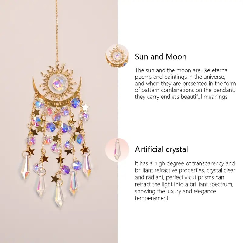 ⏰Last Day Hot Sale!!⌛✨ Crystal Sun Catcher, lndoor Outdoor Decor for Window Bedroom Courtyard Garden☪️