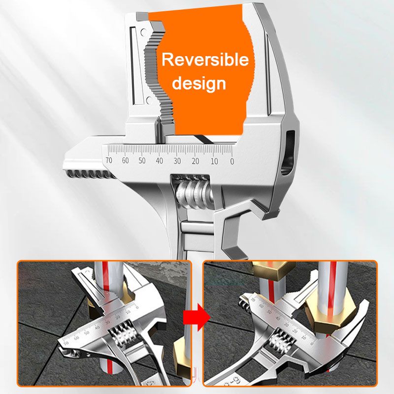 💥Reversible sink wrench with 6-68mm jaw opening