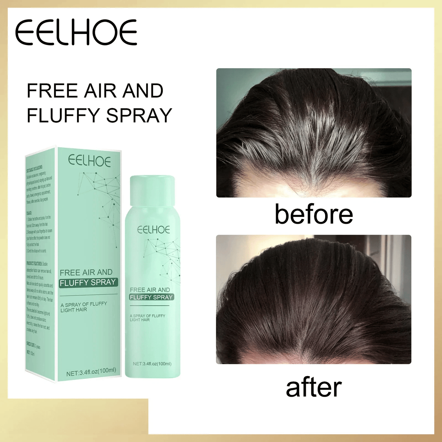 ⏰Great Sale - BUY 2 GET 1 FREE🔥🔥 Oil-Control Fluffy Volume Lift Hairspray
