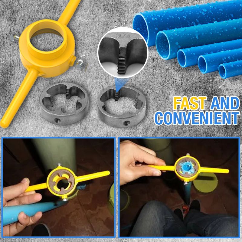 🔥Hot Sale🔥6PCS Plastic Pipe Thread Die Kit