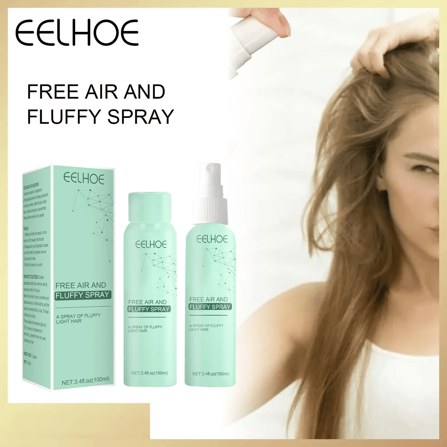 ⏰Great Sale - BUY 2 GET 1 FREE🔥🔥 Oil-Control Fluffy Volume Lift Hairspray