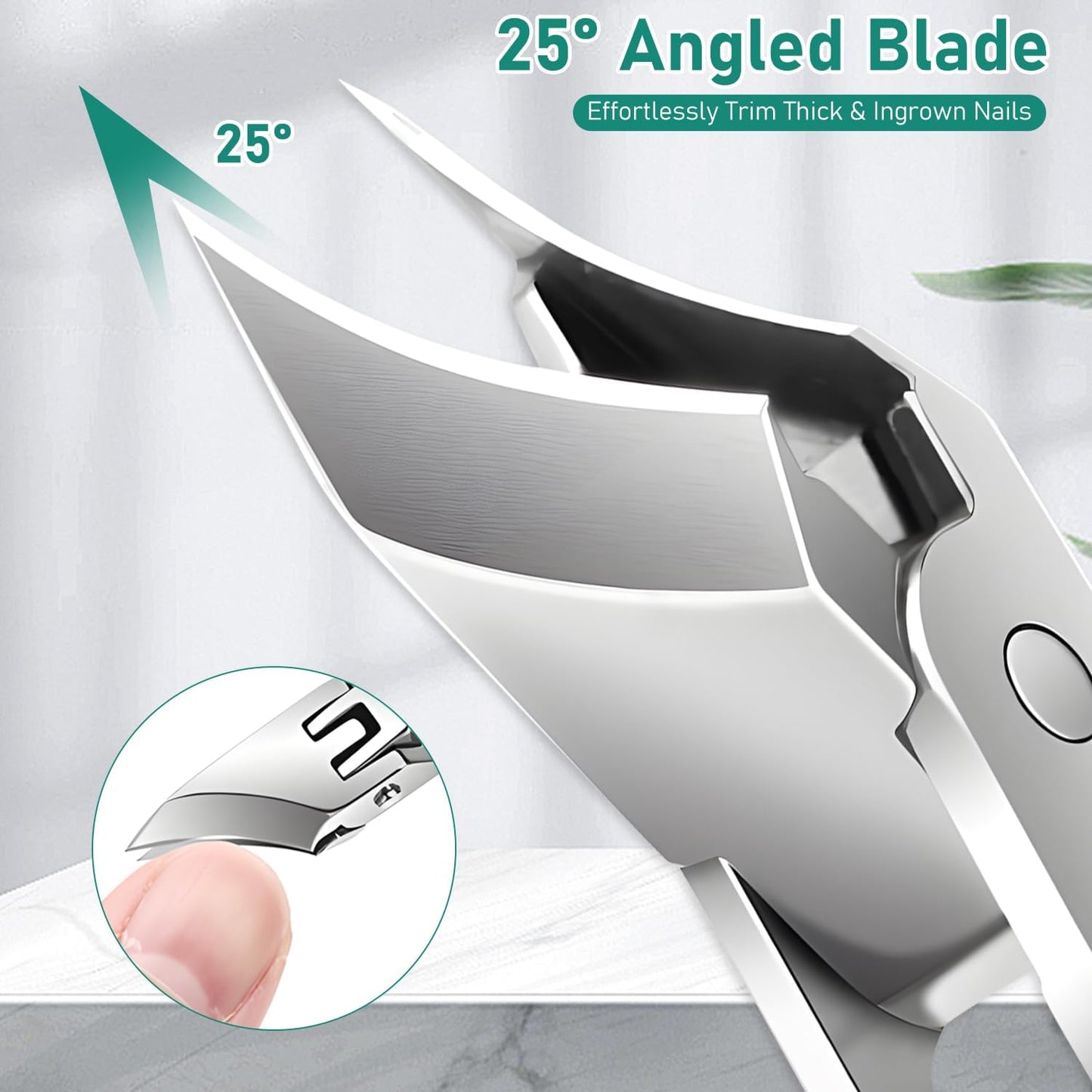 🔥Podiatrist-Recommended Nail Clippers - Ergonomic Angled Design for Toenails & Ingrowns - Limited 49% Deal