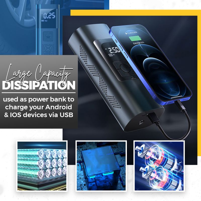 Digital Display Car Tire Inflator Pump