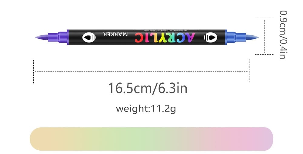 (🔥Last Day Promotion-49%OFF)Dual Tip Acrylic Paint Pen Marker - 24/48/72 Colours