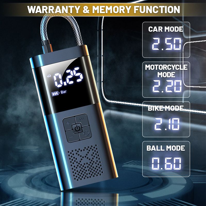 Digital Display Car Tire Inflator Pump