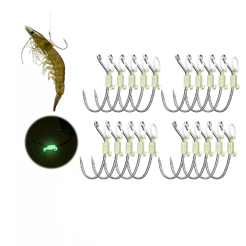 Luminous Live Shrimp Hook Set for Fishing
