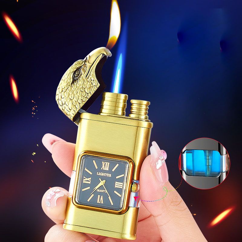 🔥Big Sale 50% OFF🔥Windproof Lighter Vintage Watch Bezel Jet Flame Torch
