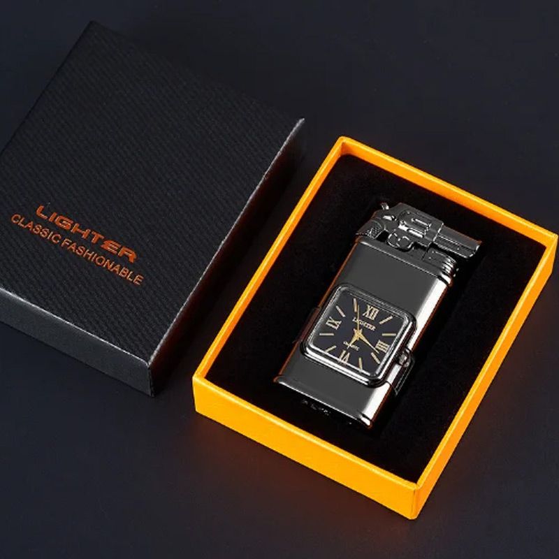 🔥Big Sale 50% OFF🔥Windproof Lighter Vintage Watch Bezel Jet Flame Torch