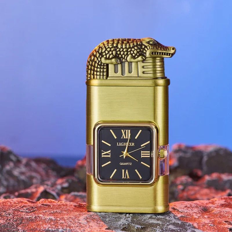 🔥Big Sale 50% OFF🔥Windproof Lighter Vintage Watch Bezel Jet Flame Torch