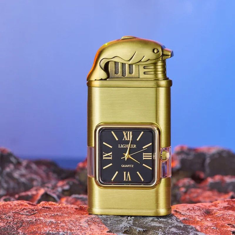 🔥Big Sale 50% OFF🔥Windproof Lighter Vintage Watch Bezel Jet Flame Torch