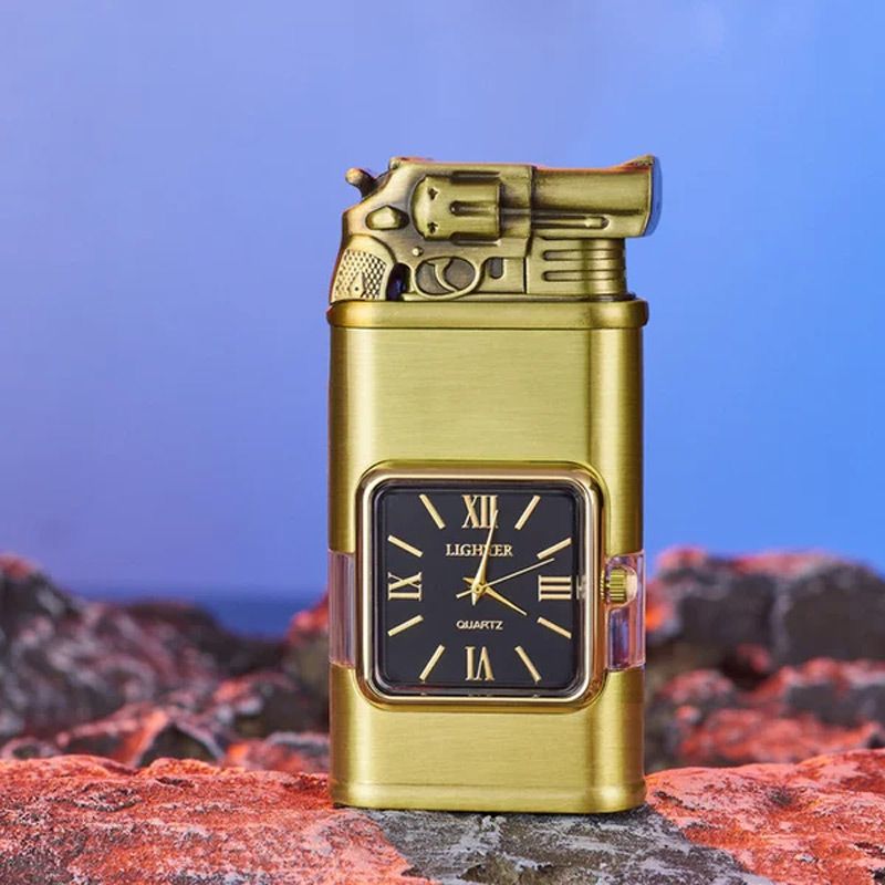 🔥Big Sale 50% OFF🔥Windproof Lighter Vintage Watch Bezel Jet Flame Torch