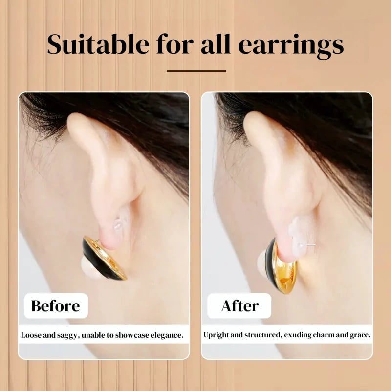 Clear Silicone Earring Backings With Strong Support