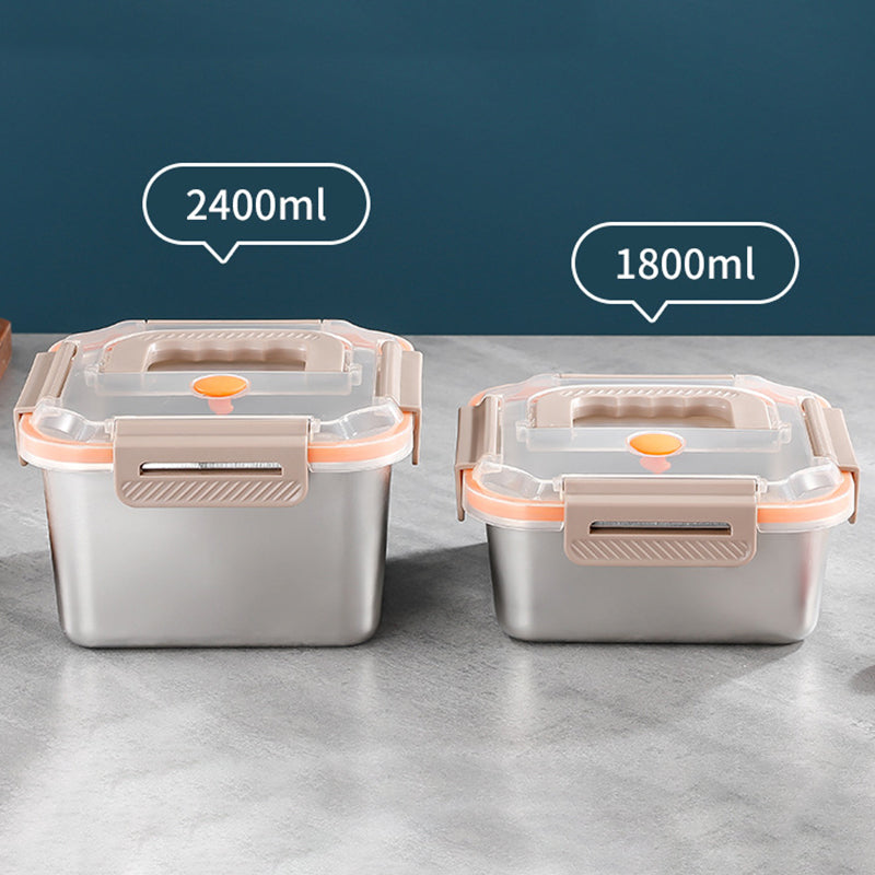 Stainless Steel Crisper Box with Portable Handle