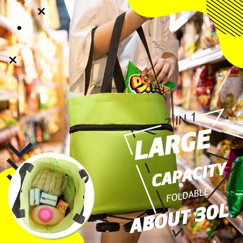 🔥2025 Hot Sale🔥2-in-1 Foldable Shopping Cart