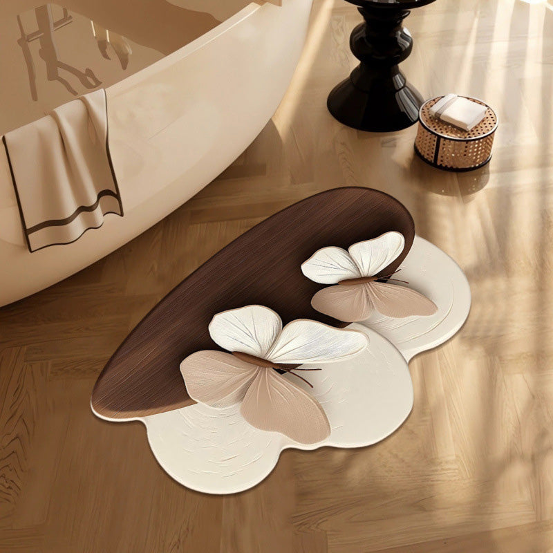 3D Realistic Pattern Non-Slip Absorbent Mat