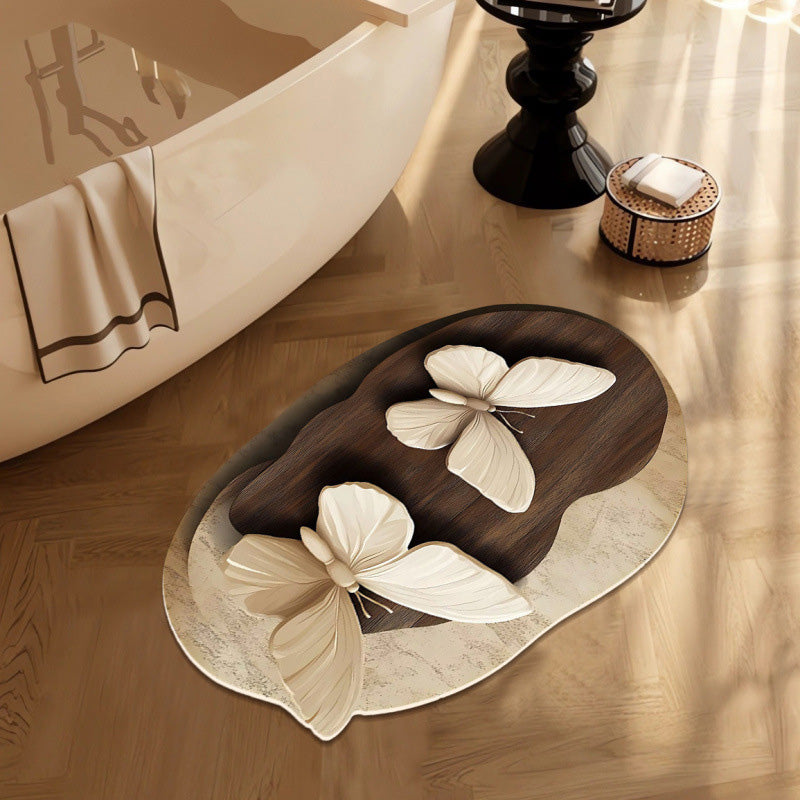 3D Realistic Pattern Non-Slip Absorbent Mat