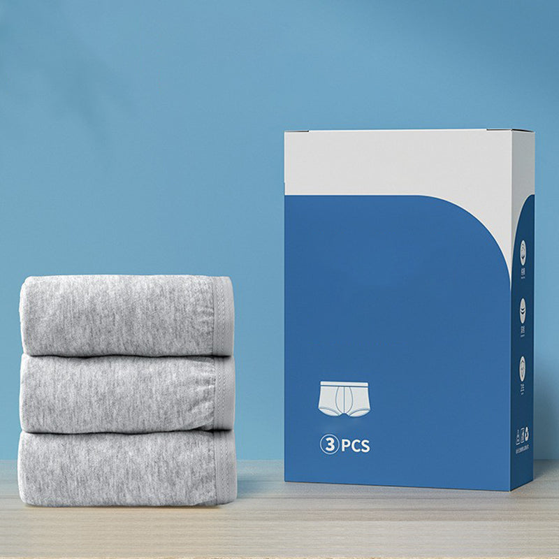 Men's Solid Soft Breathable Boxer Briefs