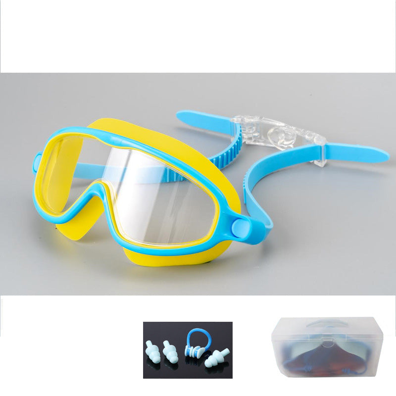 Anti-Fog Swimming Goggles for Kids with Nose Clip & Ear Plugs