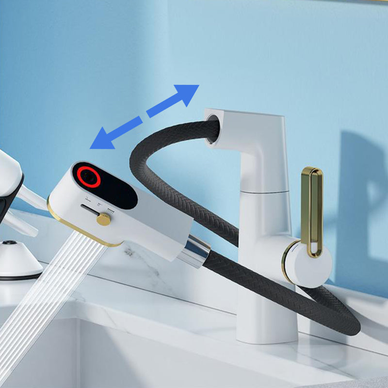 3-Mode Waterflow LED Display Pull Out Basin Faucet