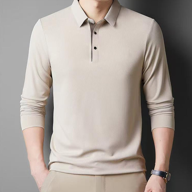 Men's Thickened Warm Lapel Long Sleeve Shirt