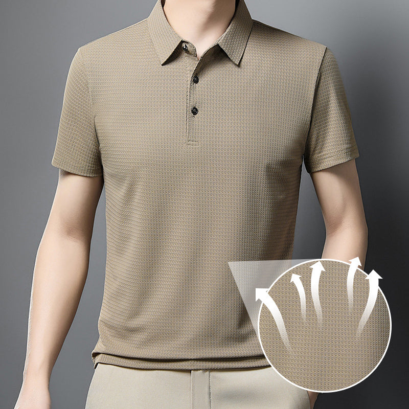 2025 New Arrivals✨Men's Breathable Cool Lapel Short Sleeve T-Shirt