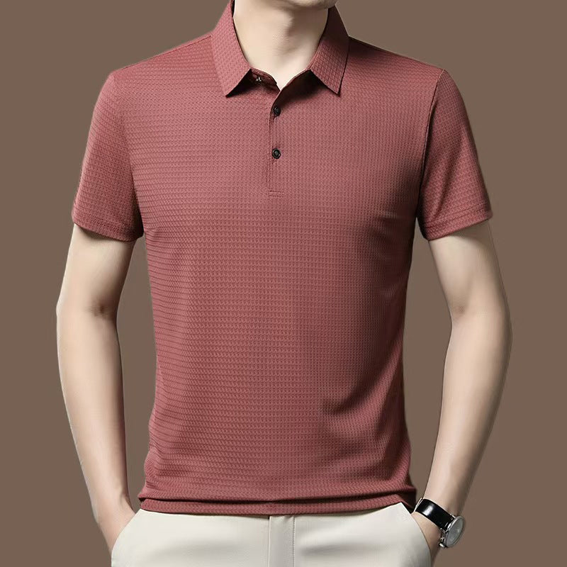 2025 New Arrivals✨Men's Breathable Cool Lapel Short Sleeve T-Shirt