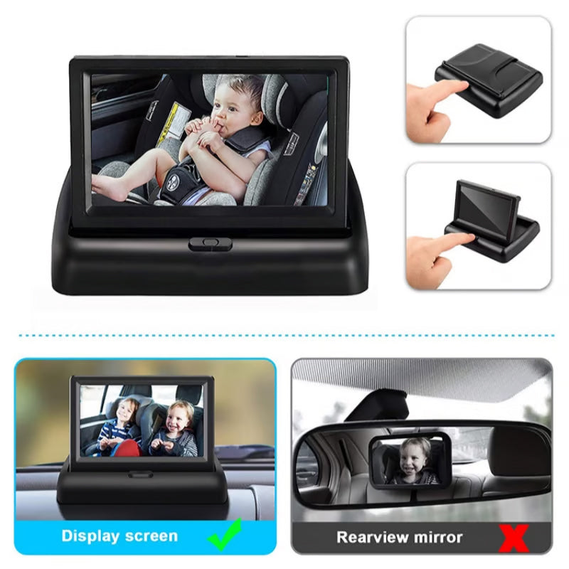 🔥2025 new hot sale🔥Mini Folding Car Baby Mirror Monitor