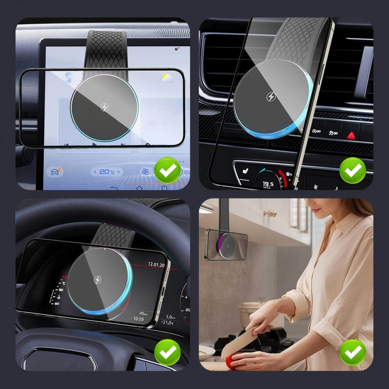 Fast Charging Car Mount with 360° Adjustable Arm