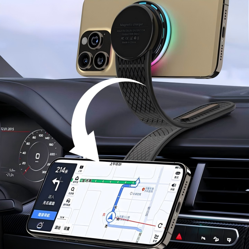 Fast Charging Car Mount with 360° Adjustable Arm