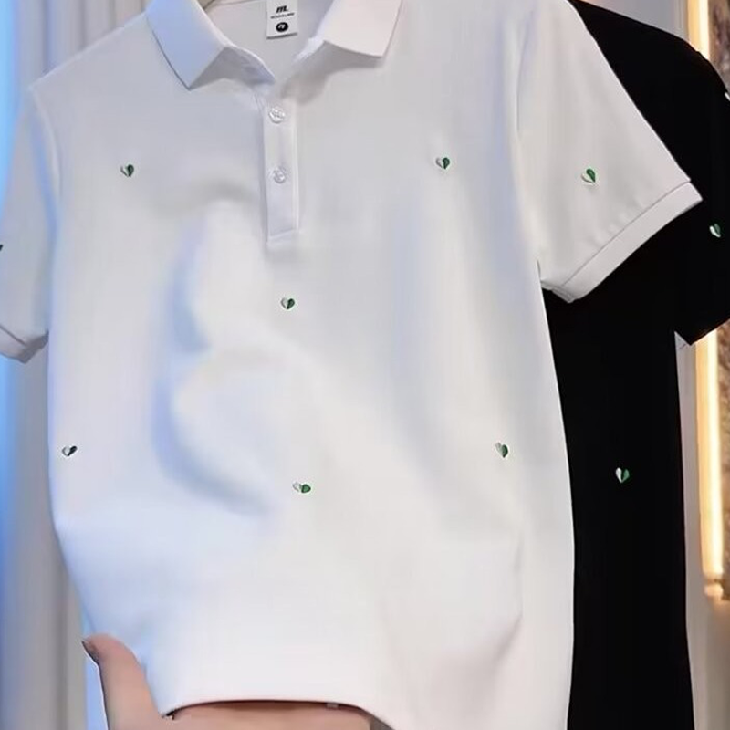 Man’s Stylish Short Sleeve Lapel Top
