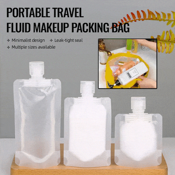 (🌷Super practical stuff ) Portable Travel Fluid Makeup Packing Bag(10 Pcs)