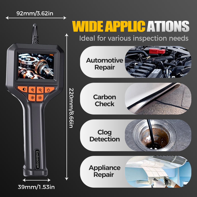 Waterproof HD Borescope with LED Lighting
