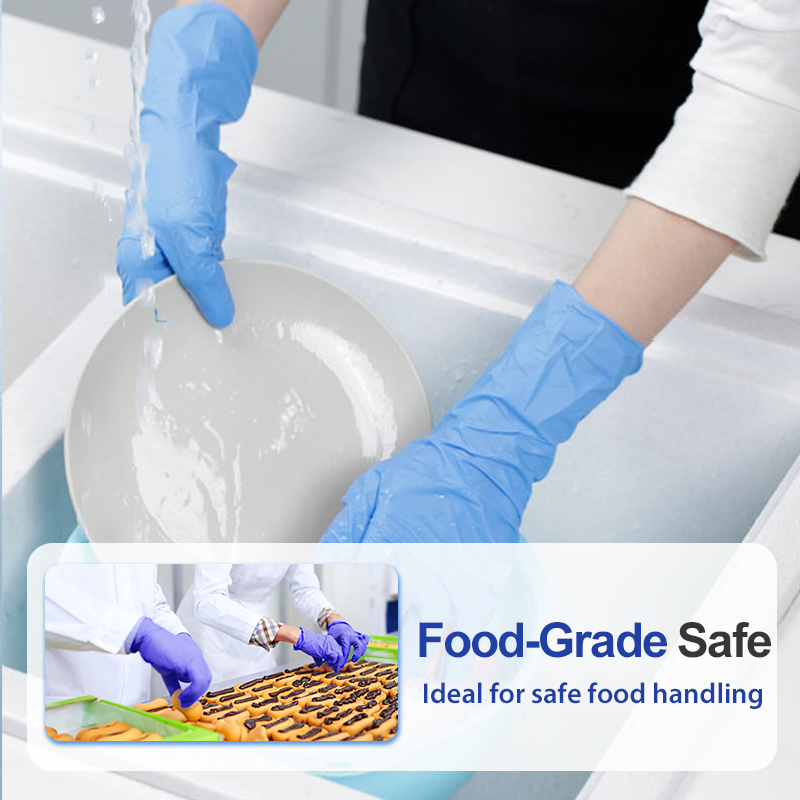 100PCS Food-Grade Disposable Nitrile Gloves