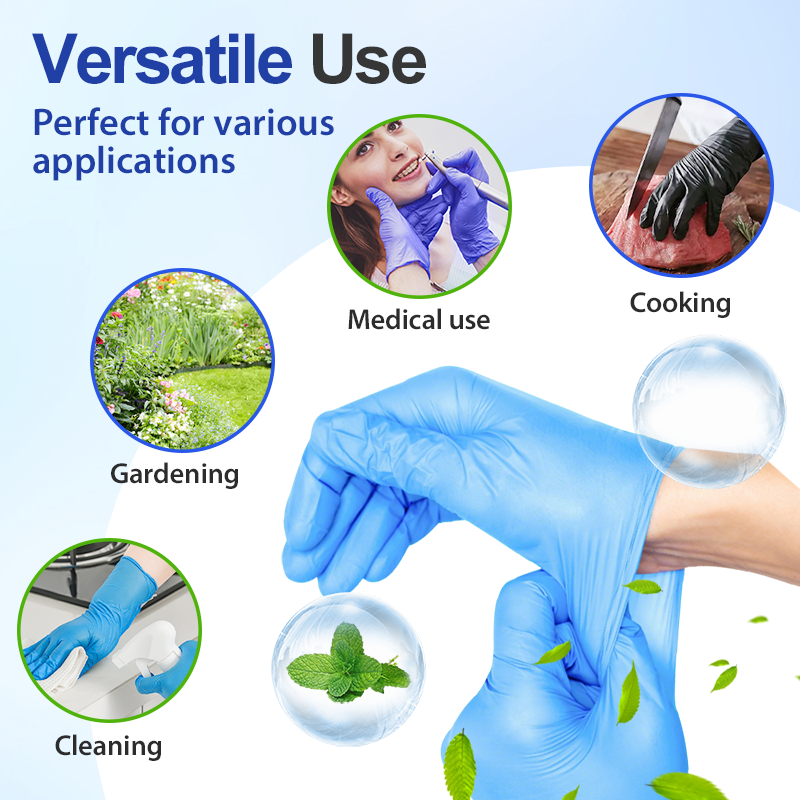 100PCS Food-Grade Disposable Nitrile Gloves