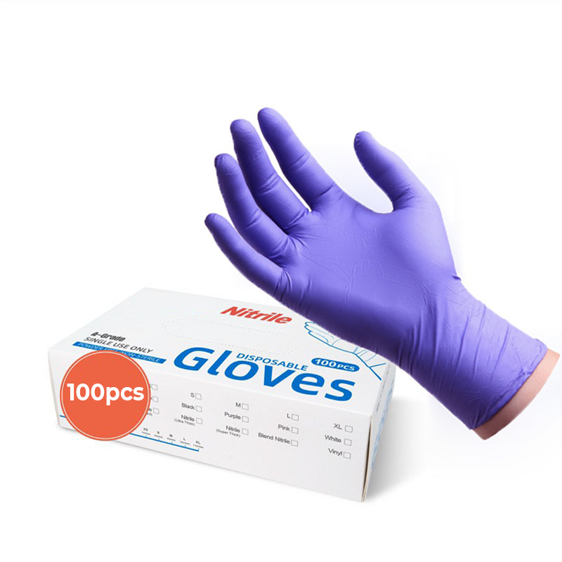 100PCS Food-Grade Disposable Nitrile Gloves