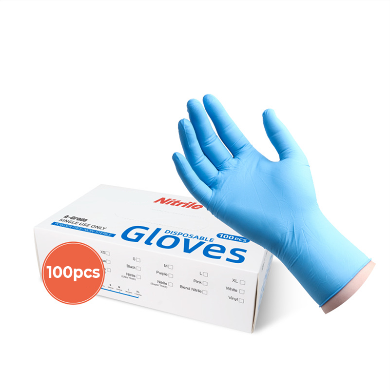 100PCS Food-Grade Disposable Nitrile Gloves