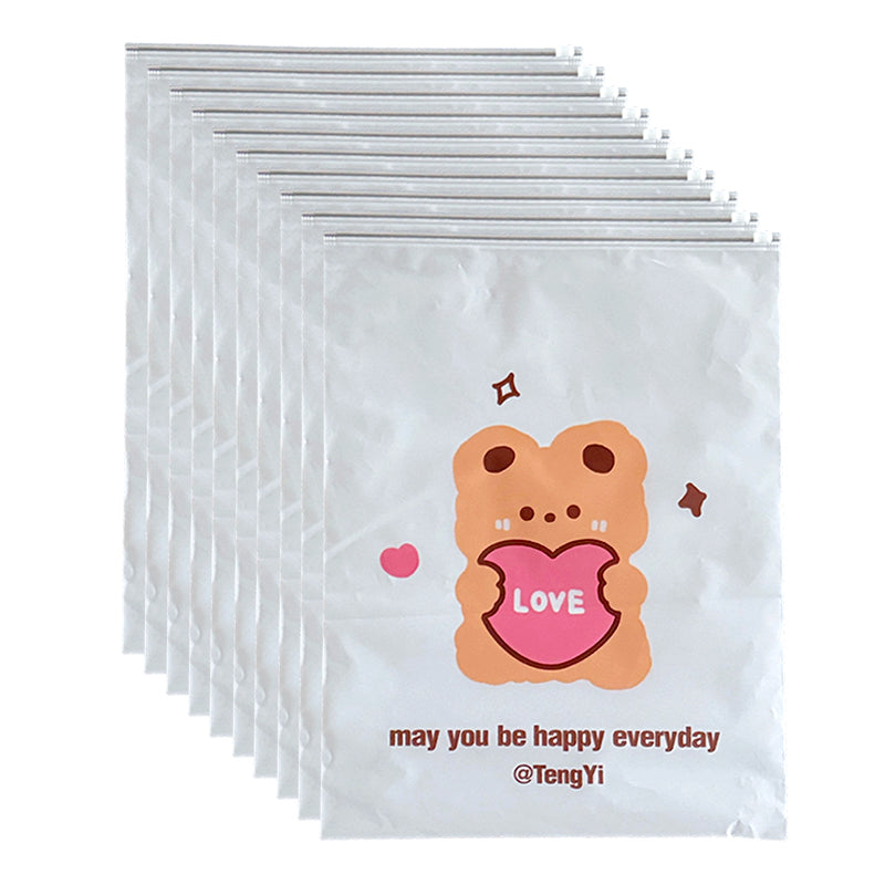 Cartoon Reusable Zipper Clothing Storage Bags