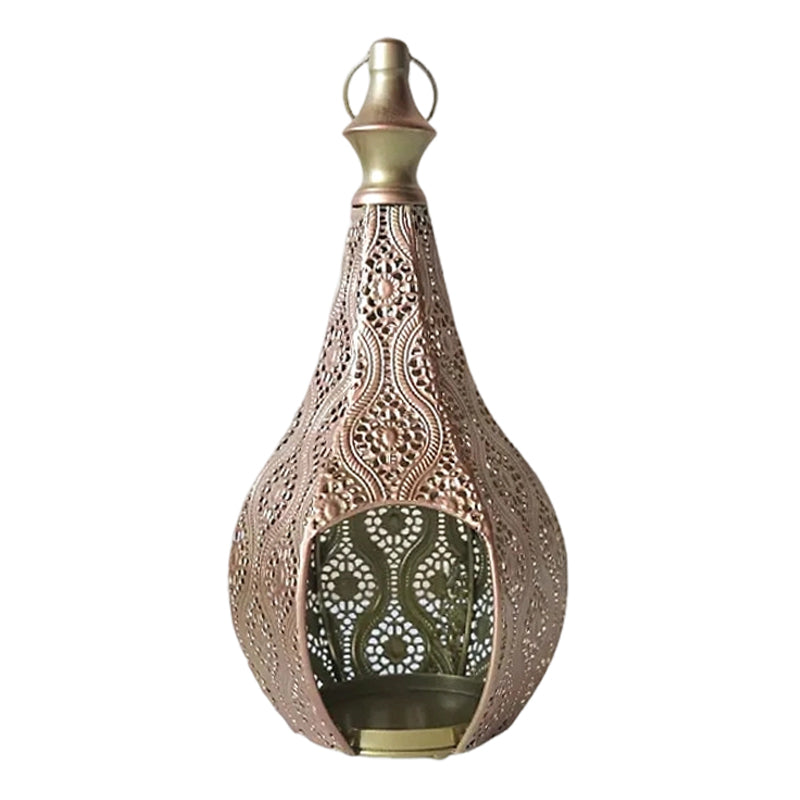 Hollow-Out Metal Candle Holder Ornament