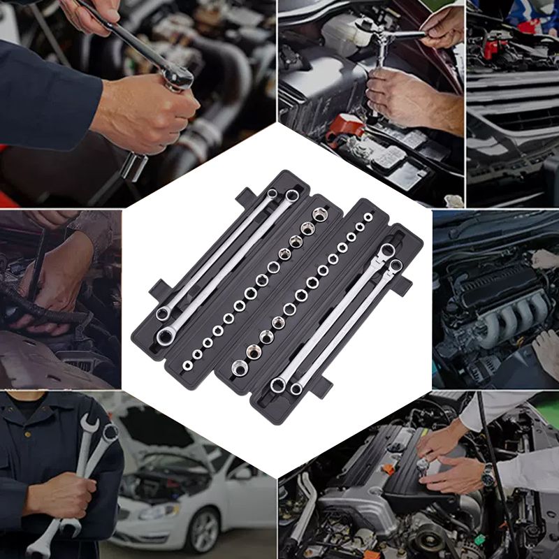 💥15pcs Adjustable Ratchet Wrench Kit🎅Great Gift🎁（Great Sale⛄ Free Shipping）