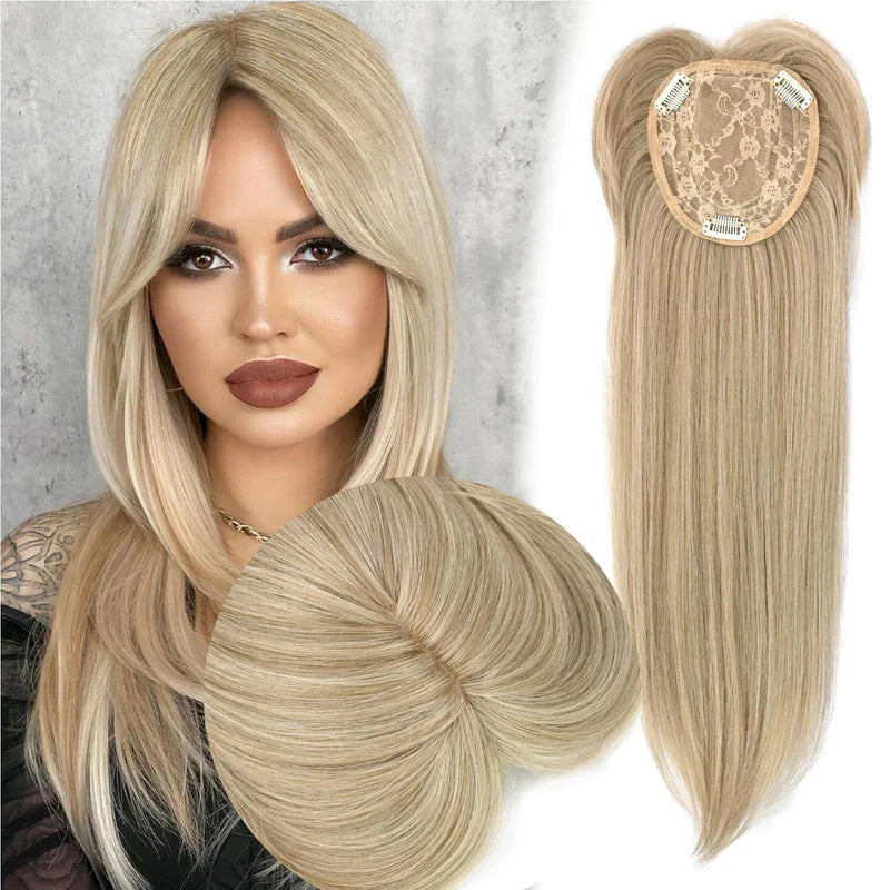 Top per Layered Hair Hairpieces with Bangs for Women with Thinning Hair