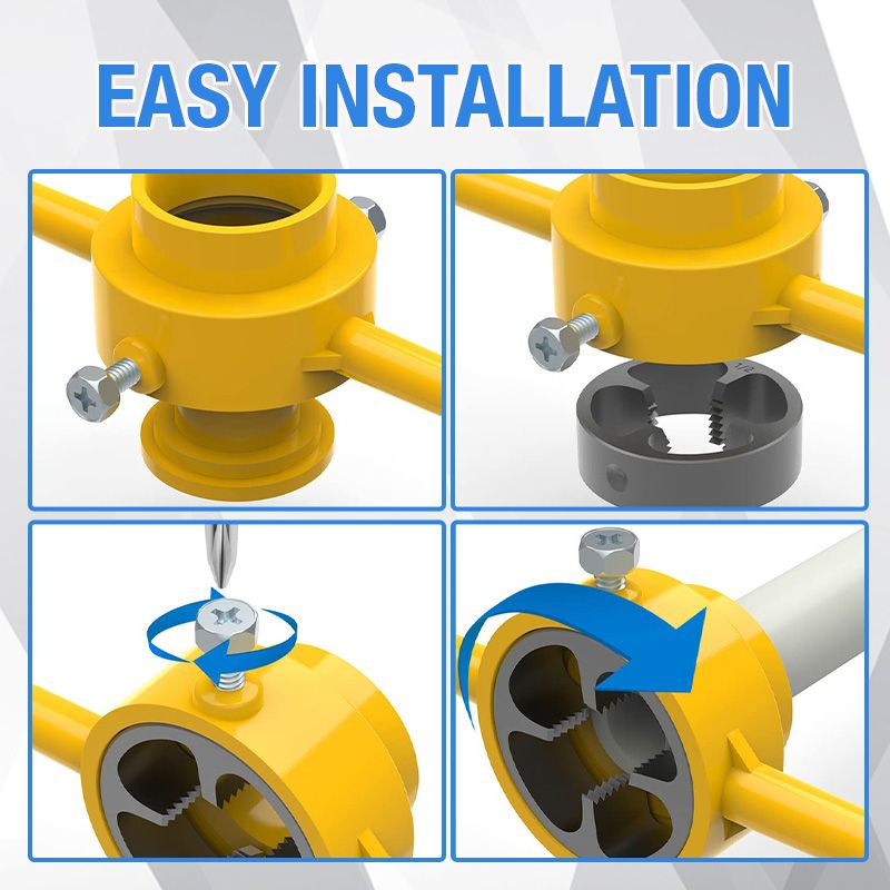 🔥Hot Sale🔥6PCS Plastic Pipe Thread Die Kit