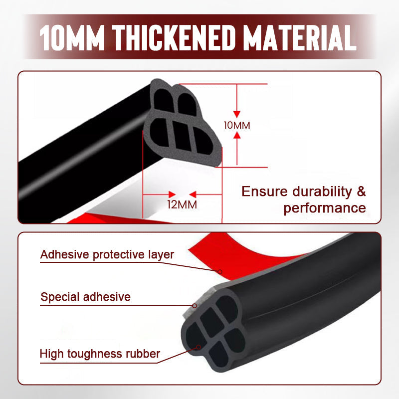 🚗 Hot Sale 🛡️ Car Noise Reduction Rubber Seal Strip – Easy Installation, Effective Dust & Wind Noise Reduction for Doors and Windows 🔇