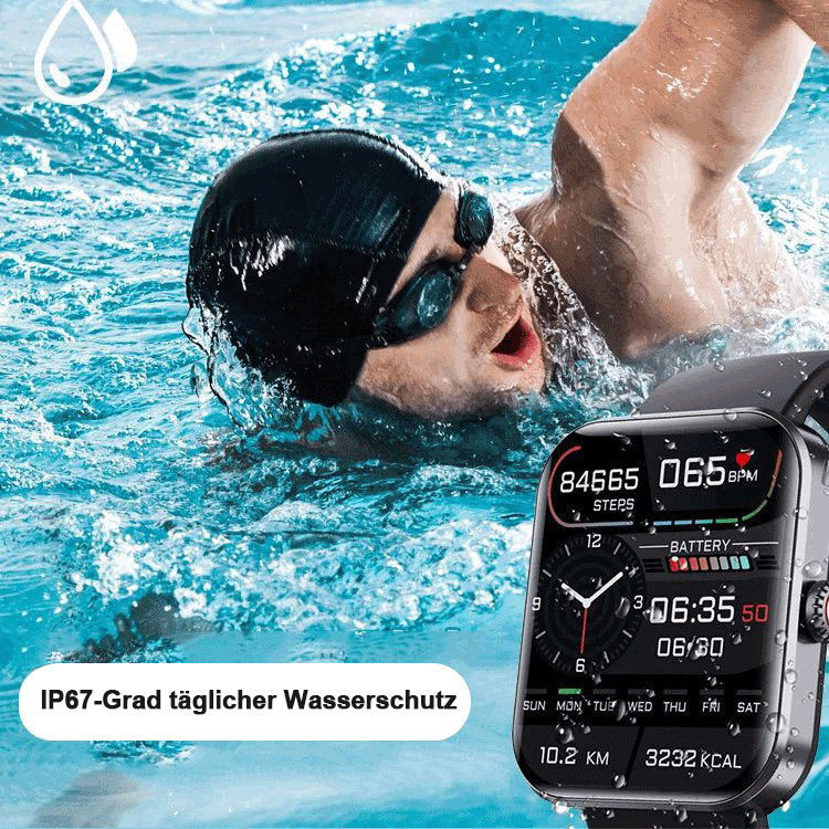 [All-day monitoring of heart rate and blood pressure] Smart watch with Bluetooth for fashion