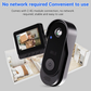 ✈️Free shipping✈️Wireless doorbell camera: 1080P, 170° angle, 4.3-inch screen, IPX65 outdoor waterproof, night vision