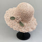 👒Elegant Crochet Straw Hat with Ruffle Detail