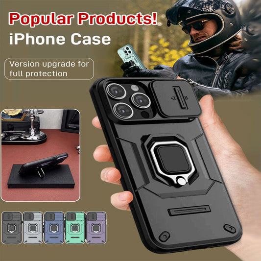 Battle Bear Push Window Rings Case for iPhone