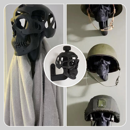 Wall Mounted Skull Shape Helmet Holder