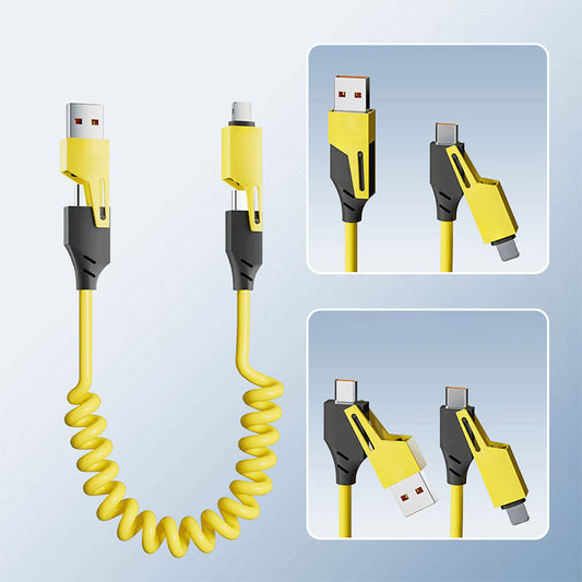 🔥Christmas Hot Sale-🔥4 in 1 Spring Fast Charging Cable